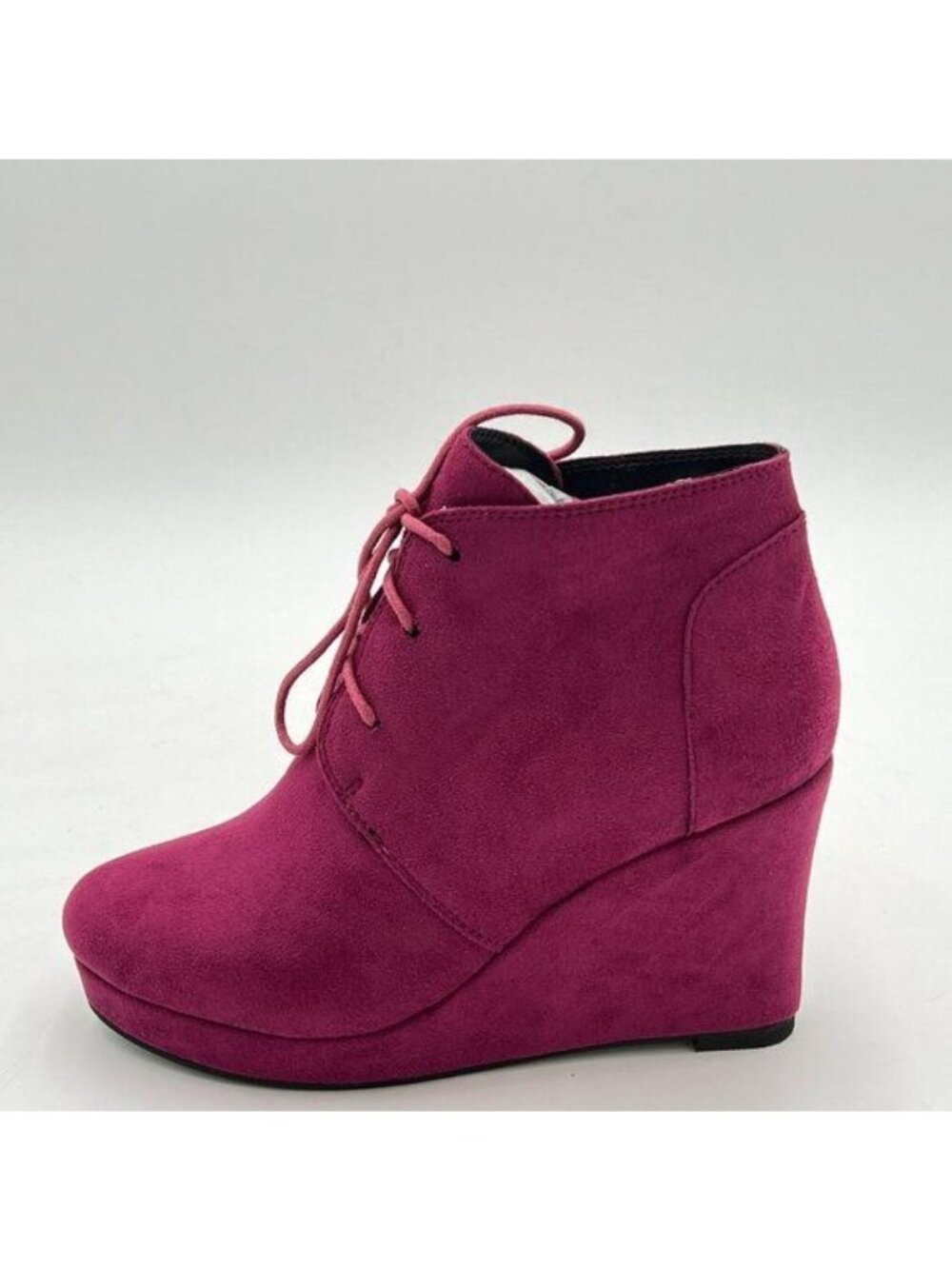 Women's Casual Fashion Lace Up Wedge Heel Booties Shoe